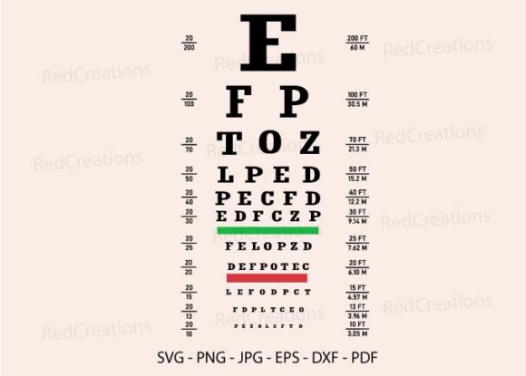 A Designer's Review of the Eye Test Chart Embroidery Design