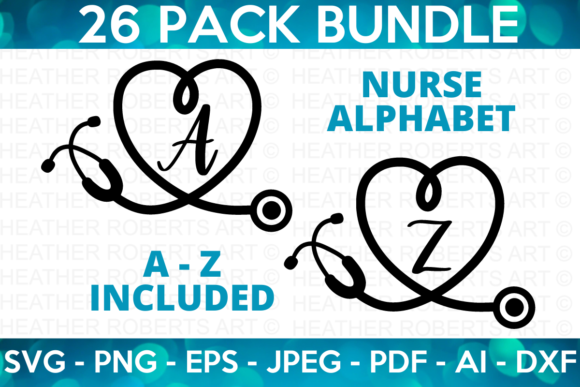 A Designer's Take on the Nurse Alphabet SVG Bundle