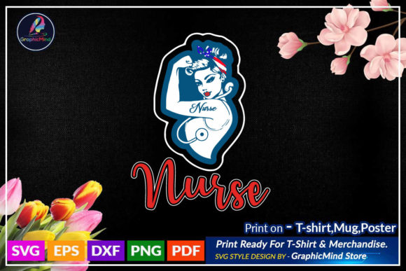 A Nurse T-Shirt Design SVG for Embroidered Projects