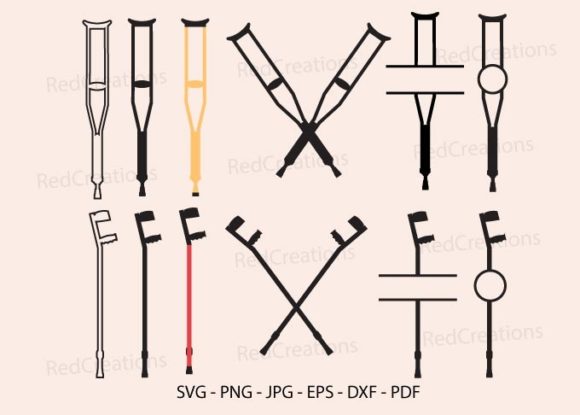 An Embroidery Designer's Review of the Crutches SVG Bundle